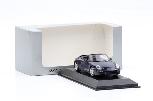 1:43 Minichamps Porsche 911 997 Carrera 4 Cabriolet blau metallic 2004 WAP Dealer