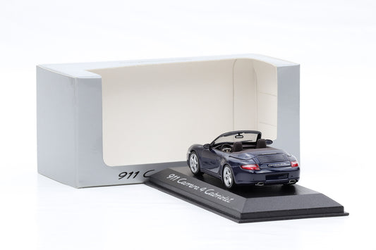 1:43 Minichamps Porsche 911 997 Carrera 4 Cabriolet blau metallic 2004 WAP Dealer