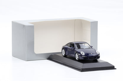 1:43 Minichamps Porsche 911 997 Carrera 4 blau metallic 2004 WAP Dealer