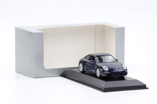 1:43 Minichamps Porsche 911 997 Carrera 4 blau metallic 2004 WAP Dealer