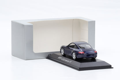 1:43 Minichamps Porsche 911 997 Carrera 4 blau metallic 2004 WAP Dealer