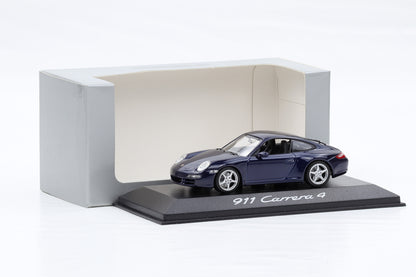 1:43 Minichamps Porsche 911 997 Carrera 4 blau metallic 2004 WAP Dealer