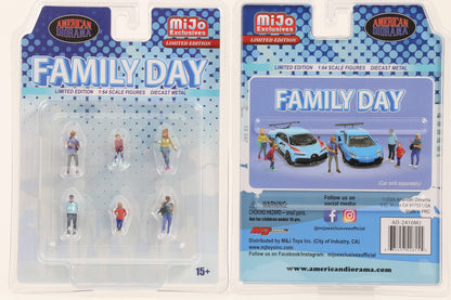 1:64 American Diorama Mijo Figur Family Day Set 5 Figuren