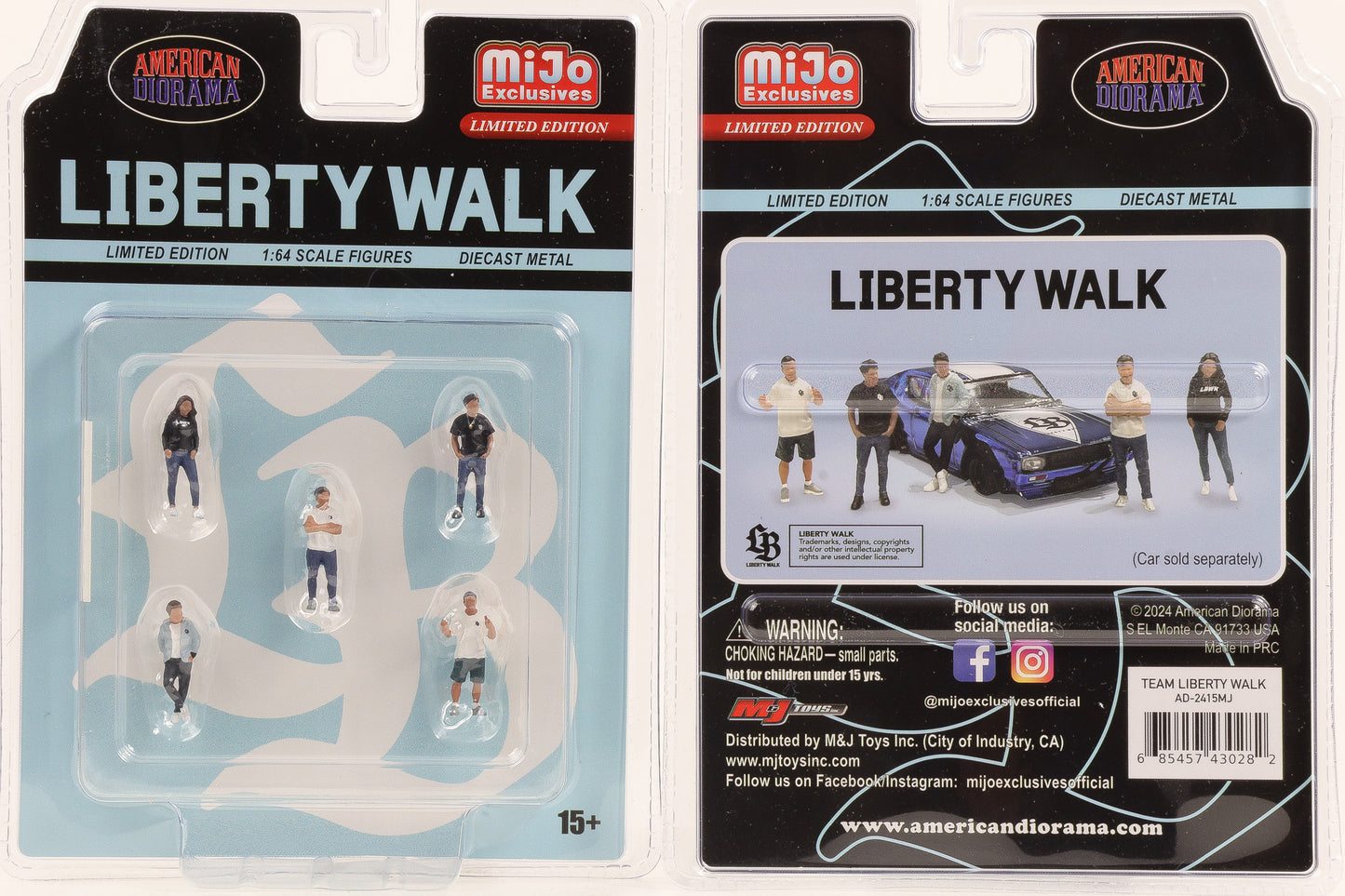 1:64 American Diorama Mijo Figur Liberty Walk Set 5 Figuren LBWK