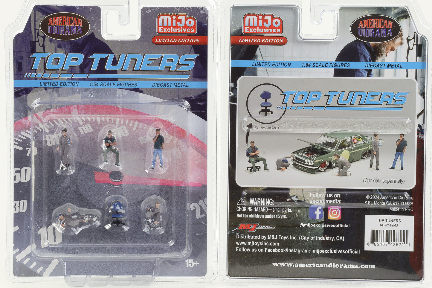 1:64 American Diorama Mijo Figur Top Tuners Set 5 Figuren