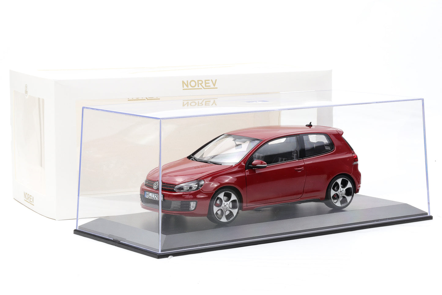 1:18 Norev VW Golf VI 6 GTI 2009 Tornadorot full opening 188504 + Vitrine