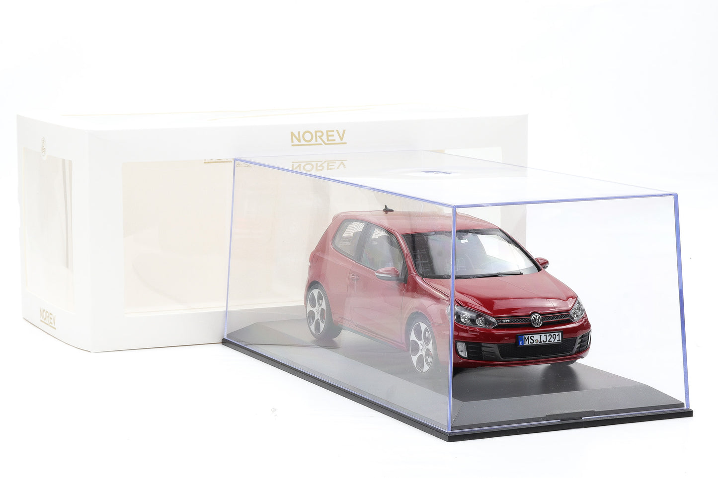 1:18 Norev VW Golf VI 6 GTI 2009 Tornadorot full opening 188504 + Vitrine