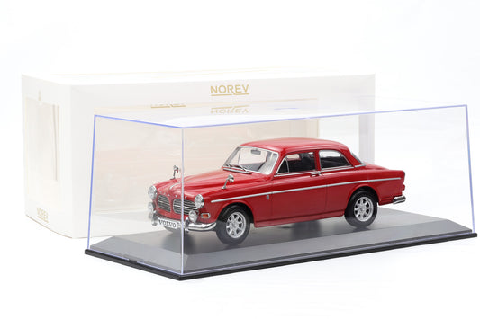 1:18 Norev Volvo Amazon 123 GT 1968 rot + Vitrine 188741