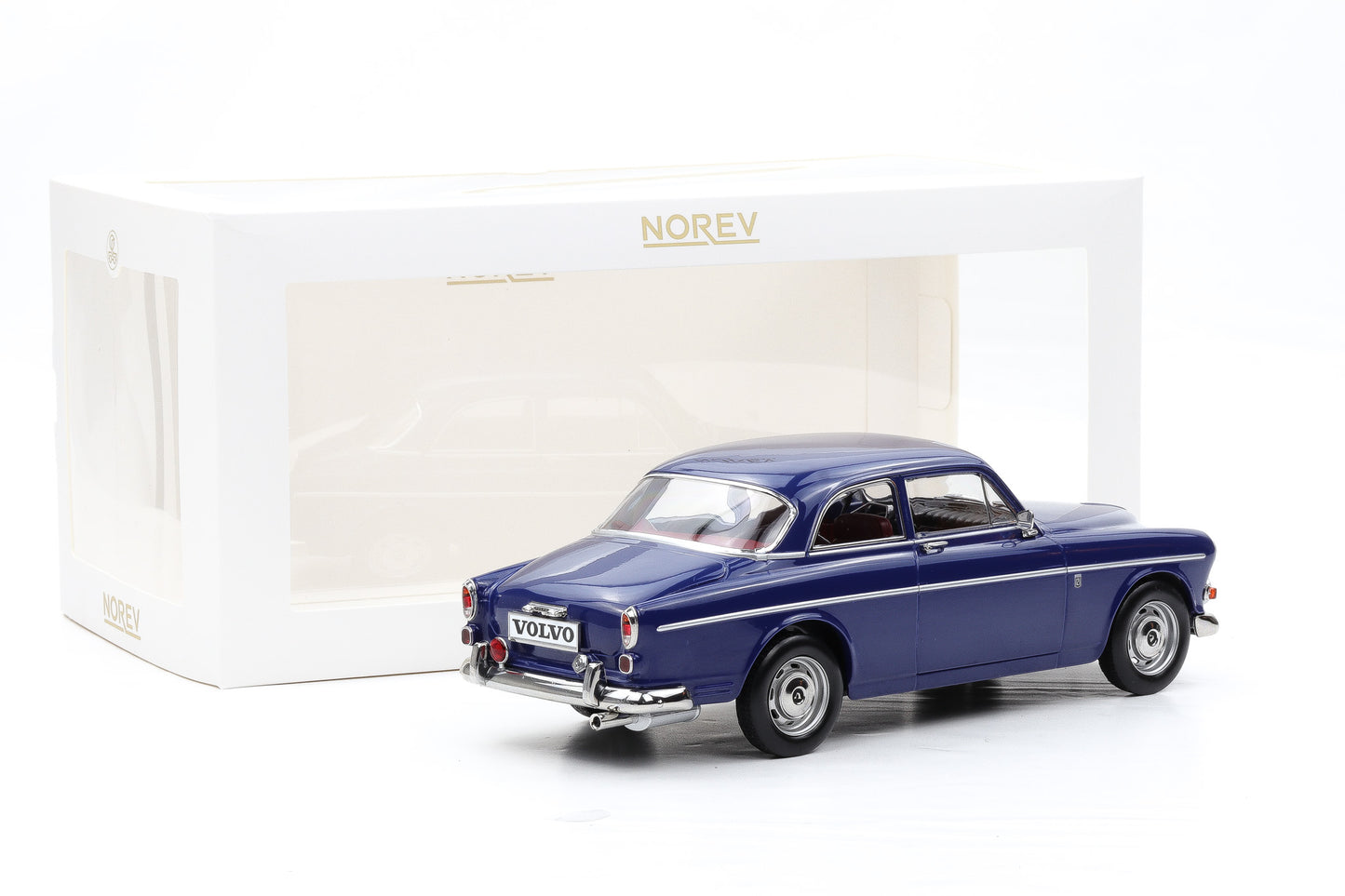 1:18 Norev Volvo Amazon 1966 Midnight blue + Vitrine 188740