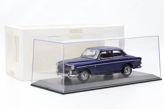 1:18 Norev Volvo Amazon 1966 Midnight blue + Vitrine 188740