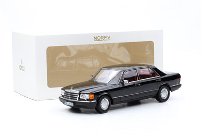 1:18 Norev Mercedes-Benz 560 SEL S-Klasse W126 schwarz 1991 full opening