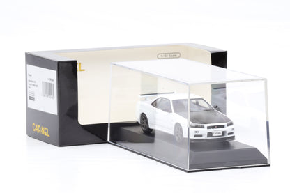 1:43 Kyosho Nissan Skyline Nür GT-R Mspec BNR34 2002 white / by Carnel