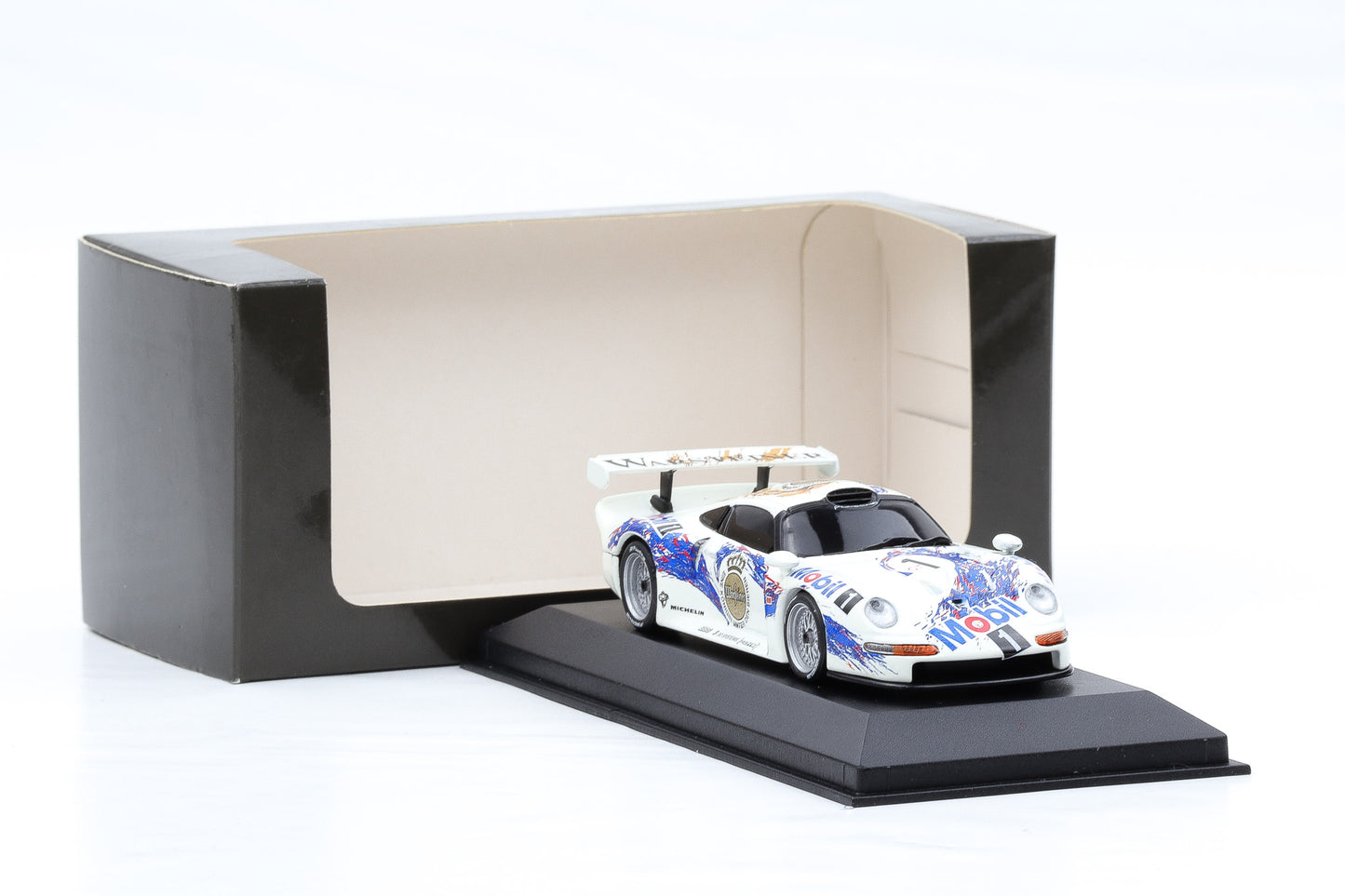 1:43 Minichamps Porsche 911 GT1 Porsche Black Window Mobil 1996 WAP Dealer