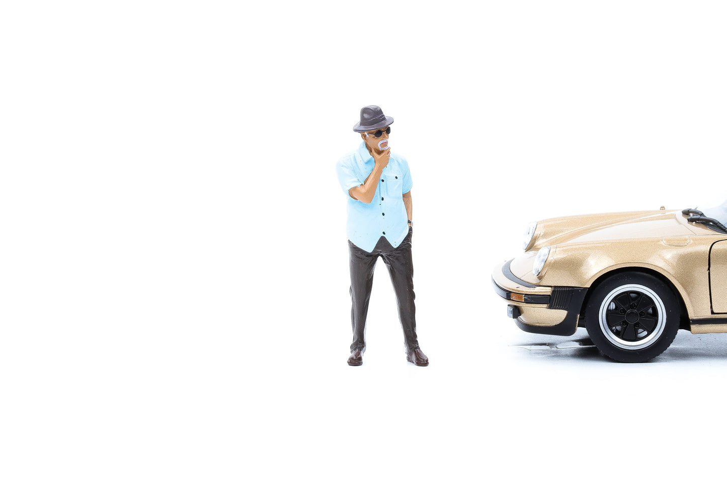 1:24 Figur Weed Car Show Figuren Mann mit Hut American Diorama 38309