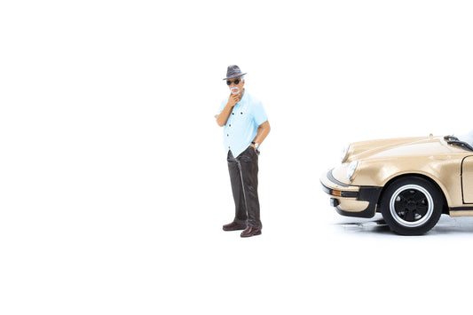 1:24 Figur Weed Car Show Figuren Mann mit Hut American Diorama 38309