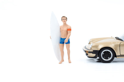 1:24 Figur Surfer Greg mit Board Figuren Mann American Diorama 77491