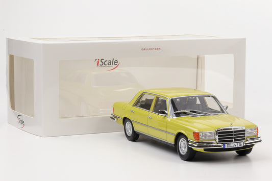 1:18 Mercedes-Benz S-Klasse 450 SEL 6.9 W116 1975 1980 mimosengelb iScale diecast
