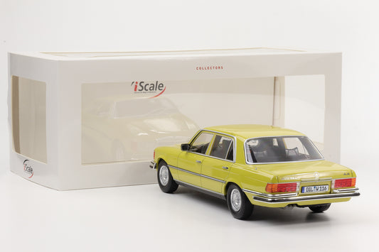 1:18 Mercedes-Benz S-Klasse 450 SEL 6.9 W116 1975 1980 mimosengelb iScale diecast