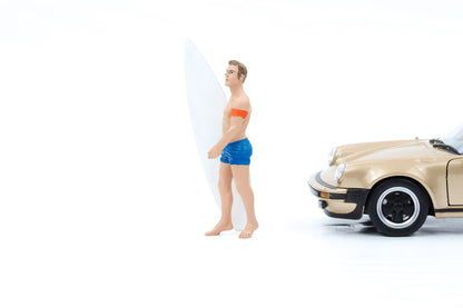 1:24 Figur Surfer Greg mit Board Figuren Mann American Diorama 77491