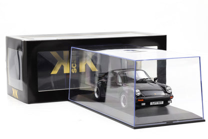 1:18 Porsche 911 930 Turbo 3.3 Coupe 1977 schwarz KK Scale + Vitrine