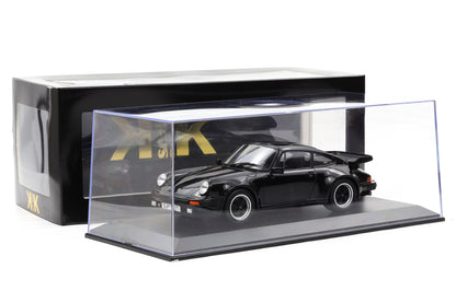 1:18 Porsche 911 930 Turbo 3.3 Coupe 1977 schwarz KK Scale + Vitrine