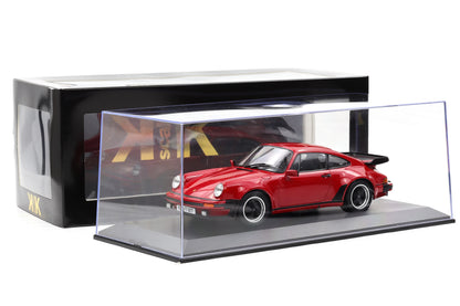 1:18 Porsche 911 930 Turbo 3.3 Coupe 1977 rot KK Scale + Vitrine