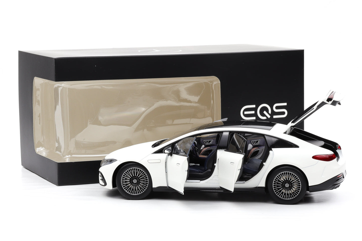 1:18 NZG Mercedes EQS V297 Limousine opalite white bright matt DEALER NEU