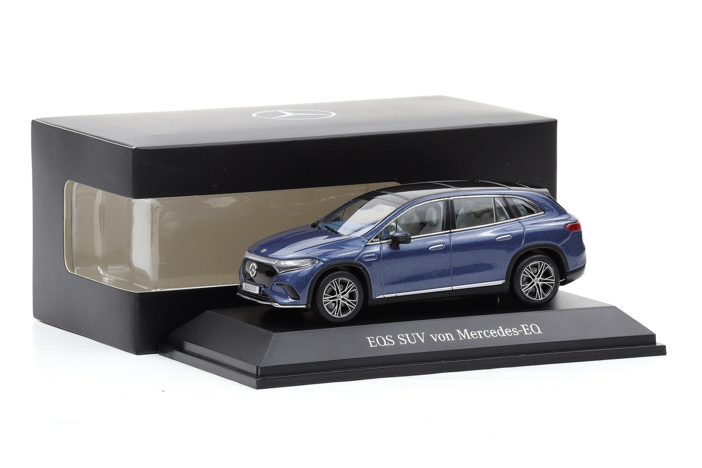1:43 Spark Mercedes-Benz EQS SUV X296 Sodalithblau 2022 Dealer B66960588