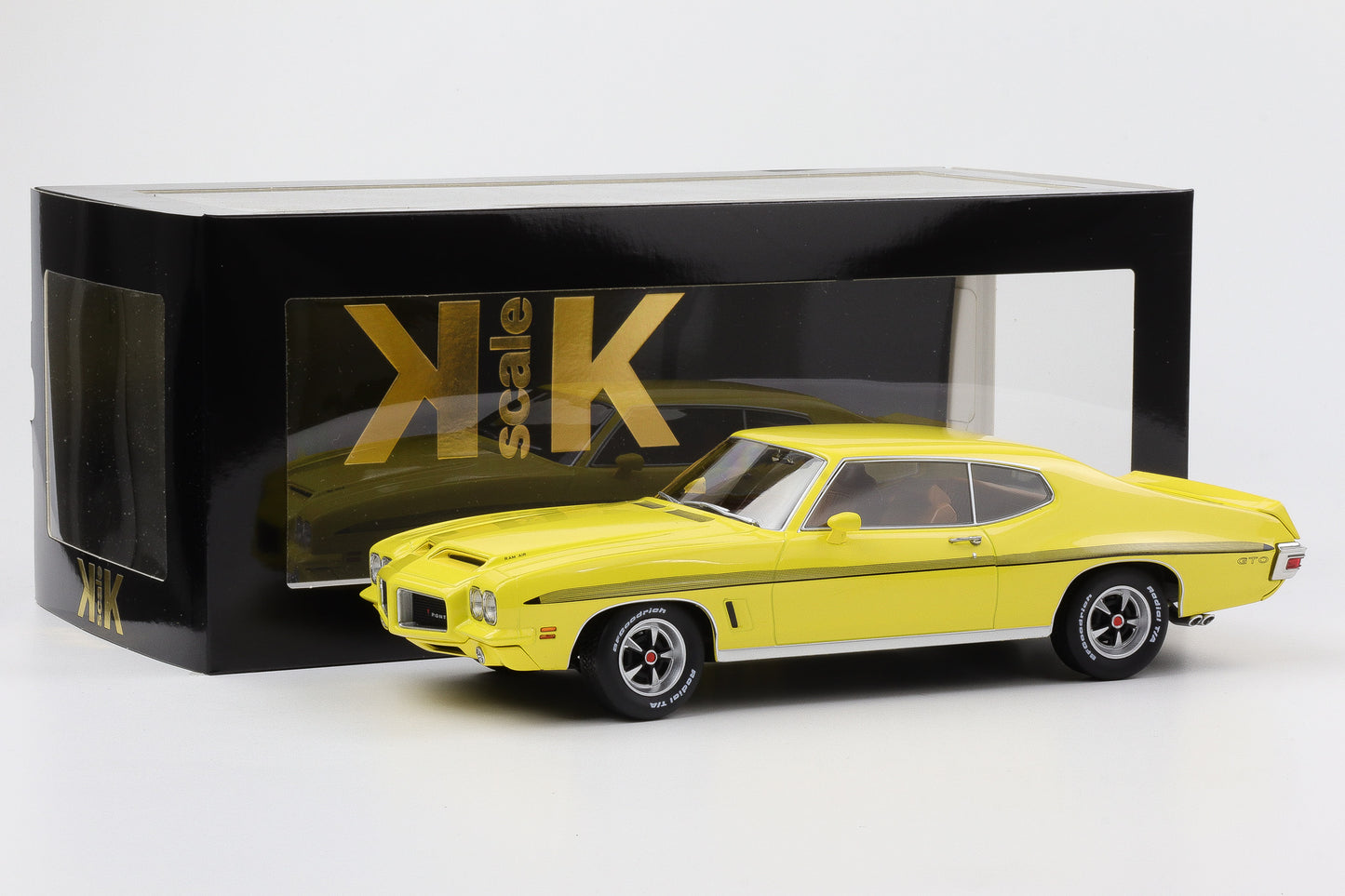 1:18 Pontiac LeMans GTO 1972 gelb KK Scale diecast