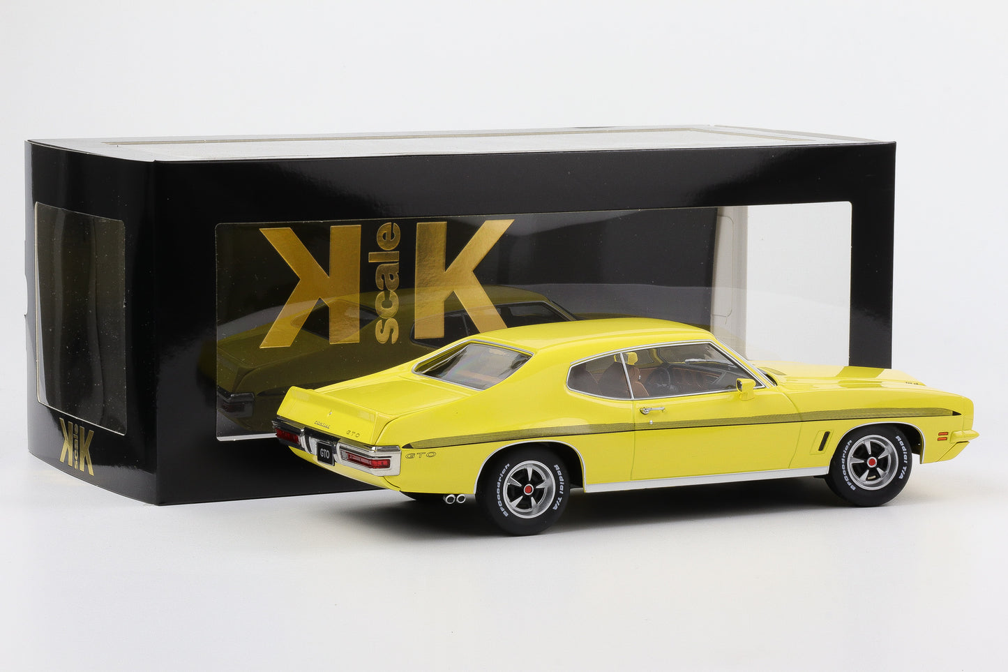 1:18 Pontiac LeMans GTO 1972 gelb KK Scale diecast