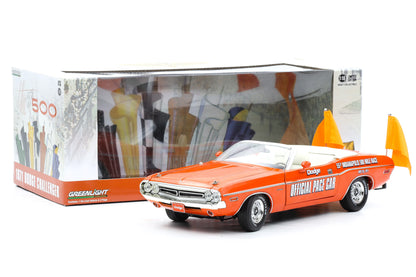 1:18 Greenlight 1971 Dodge Challenger Convertible 55th Indianapolis Pace Car