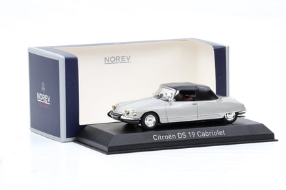 1:43 Norev Citroen DS 19 Cabriolet pearl grey 1965 Dach abnehmbar 157084