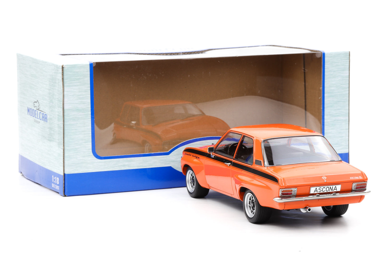 1:18 Opel Ascona A 1973 orange schwarz Irmscher Breitbau MCG