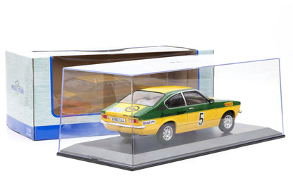 1:18 Opel Kadett C GT/E #5 Winter Rallye 1976 Smolej, Geistdörfer MCG + Vitrine