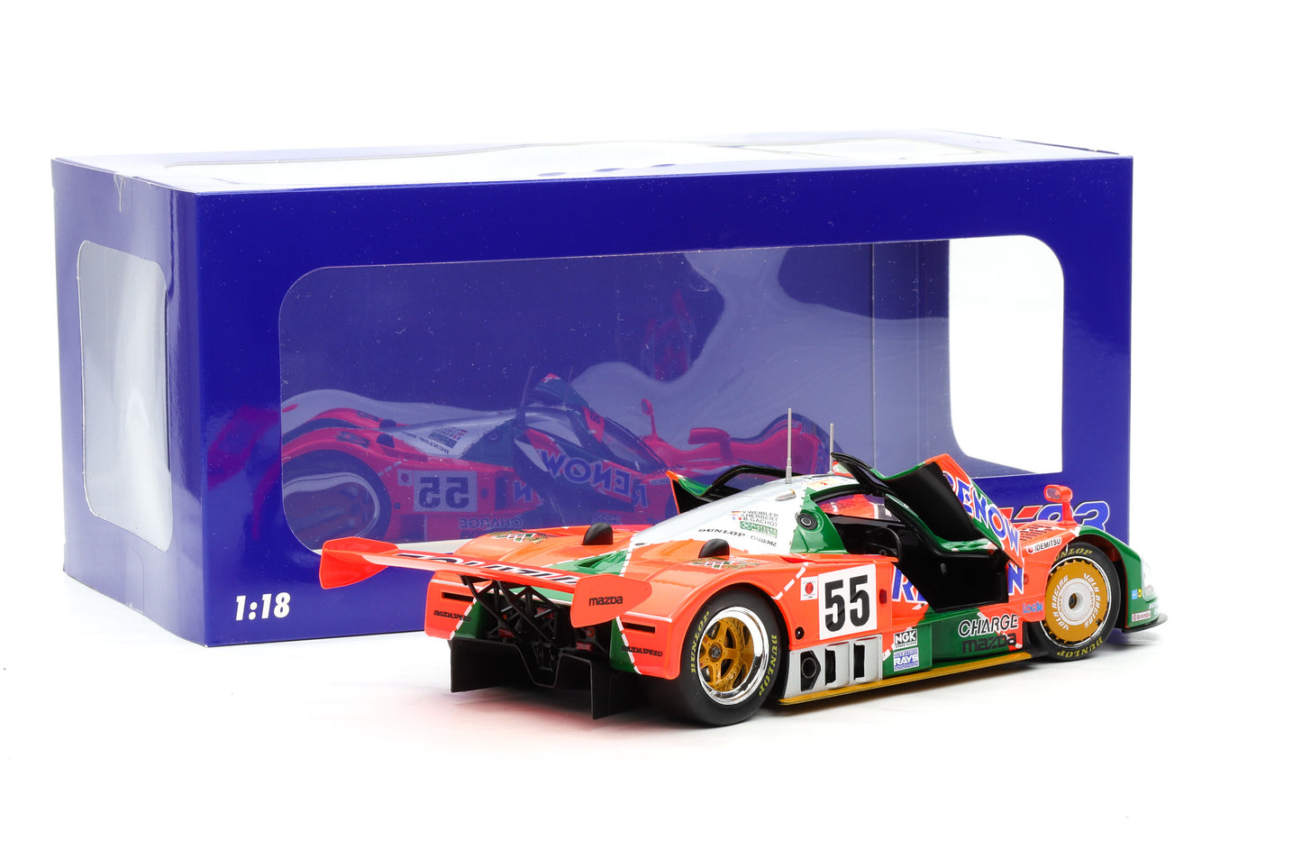 1:18 WERK83 Mazda 787B Winner 24h Le Mans 1991 Weidler Herbert Gachot + Vitrine