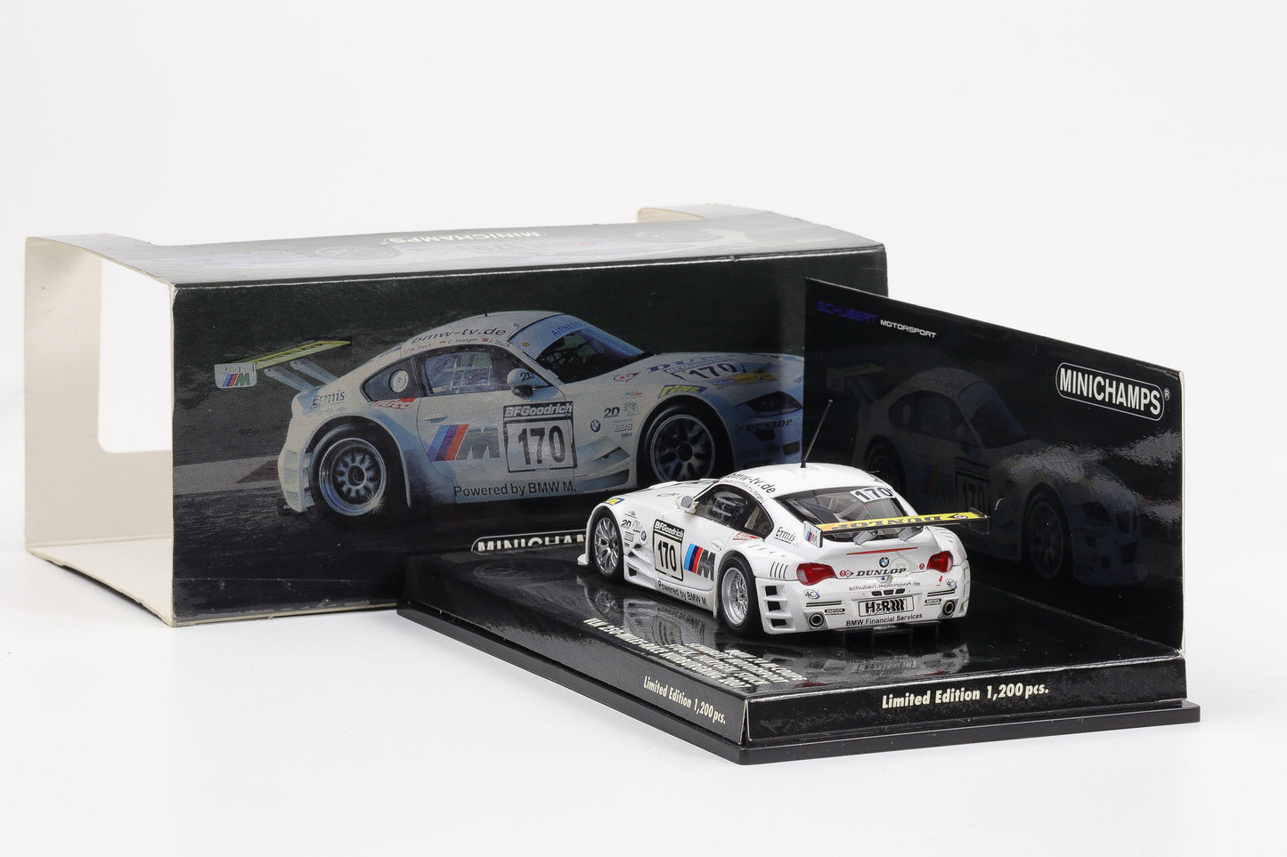 1:43 Minichamps BMW Z4 M Coupe Schubert Motorport VLN 250 Nürburgring 2007