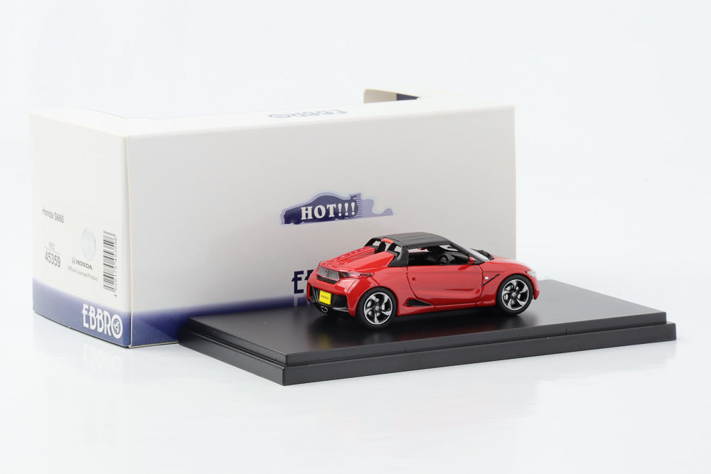1:43 Honda S660 Sportcoupe 2015 red removable roof Ebbro Diecast