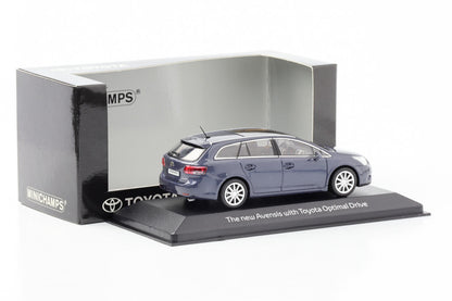 1:43 Toyota Avensis Optimal Dive T27 station wagon blu grigio metallizzato pressofuso Minichamps