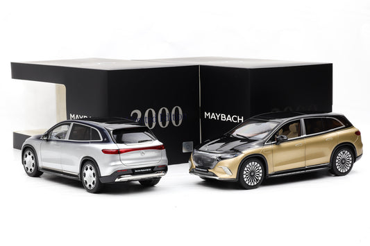 1:18 NZG Mercedes Maybach SET 2 x EQS 680 Z296 SUV 2024 gold / silber DEALER