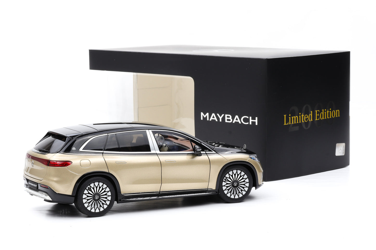 1:18 NZG Mercedes Maybach EQS 680 Z296 SUV black/ Kalahari gold DEALER