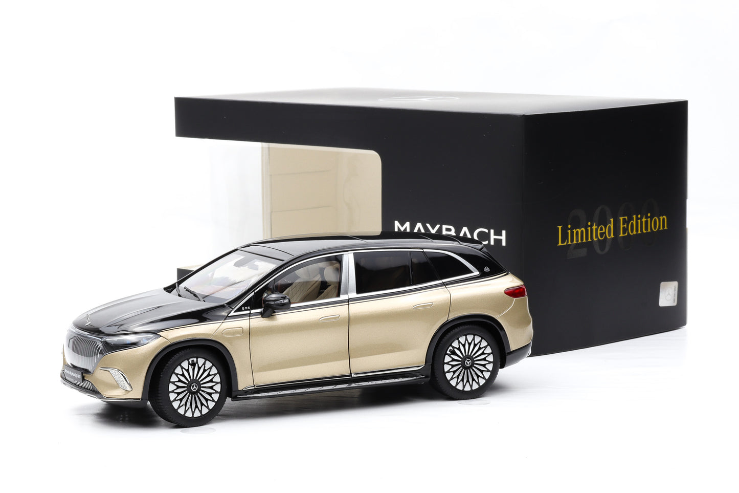 1:18 NZG Mercedes Maybach EQS 680 Z296 SUV black/ Kalahari gold DEALER