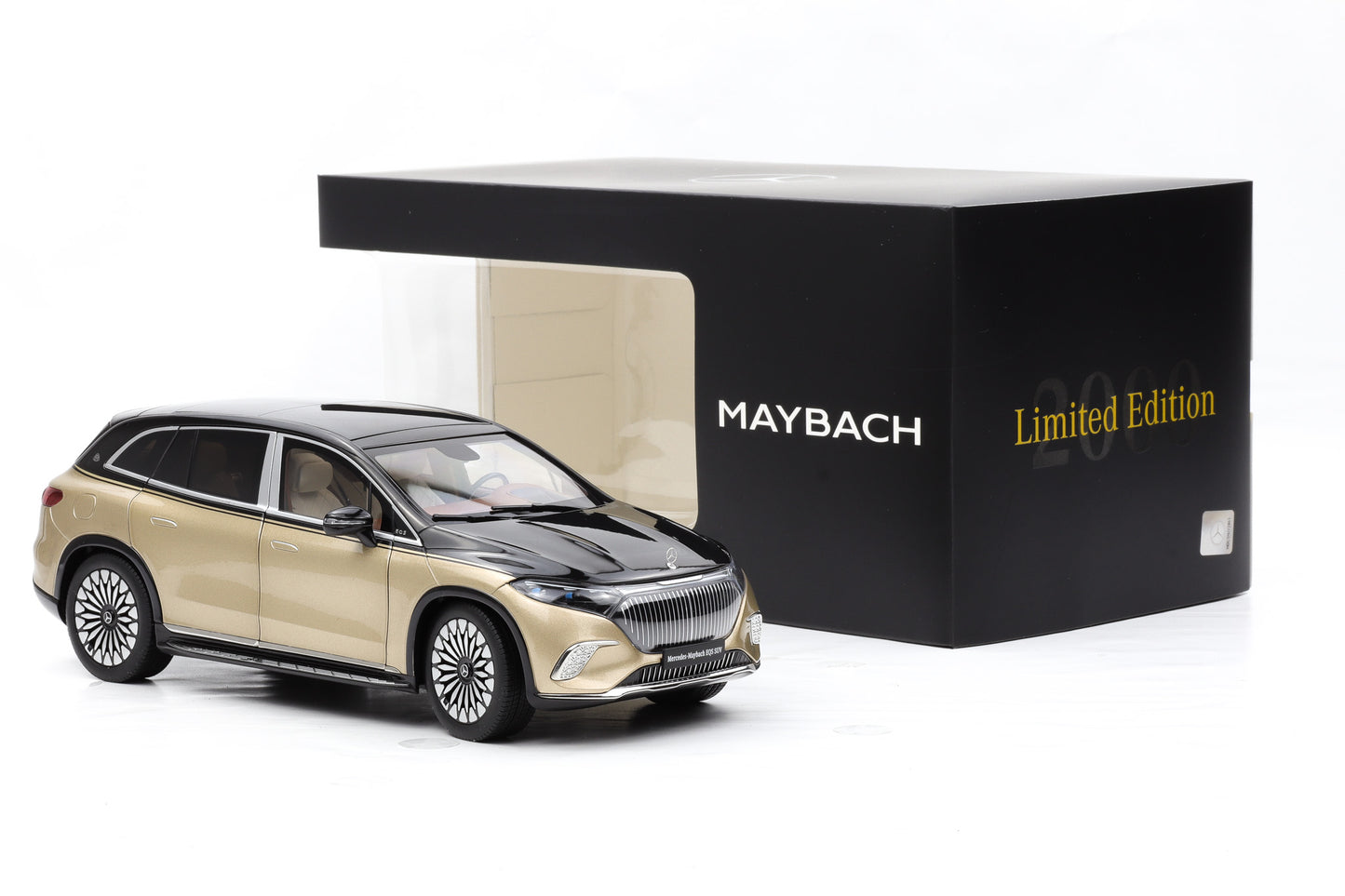1:18 NZG Mercedes Maybach EQS 680 Z296 SUV black/ Kalahari gold DEALER