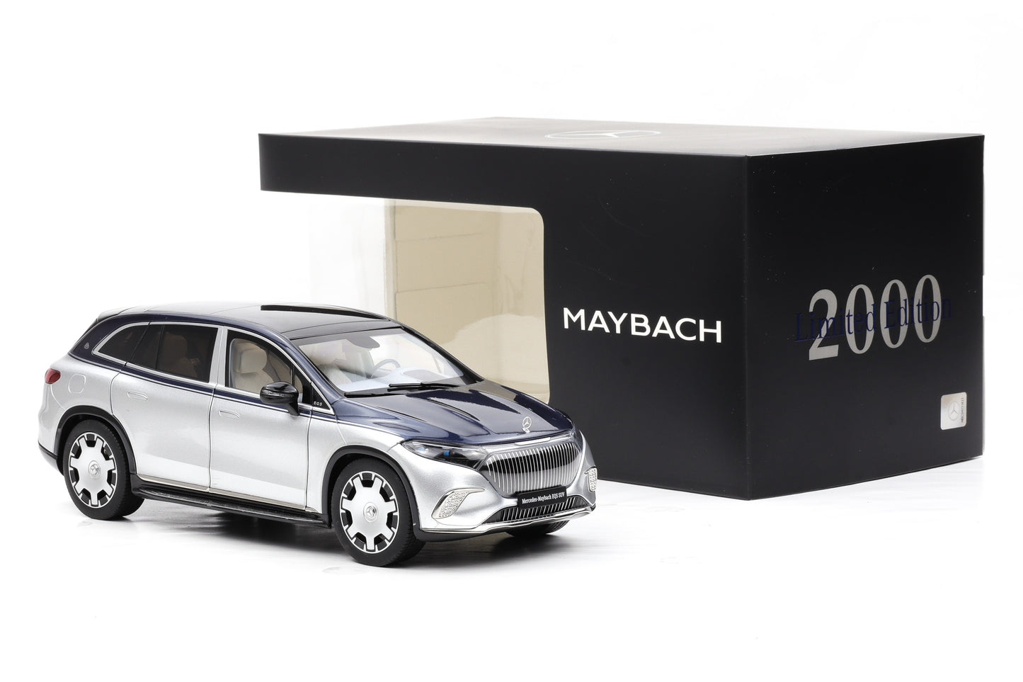 1:18 NZG Mercedes Maybach EQS 680 SUV nautic blue hightech silber Dealer