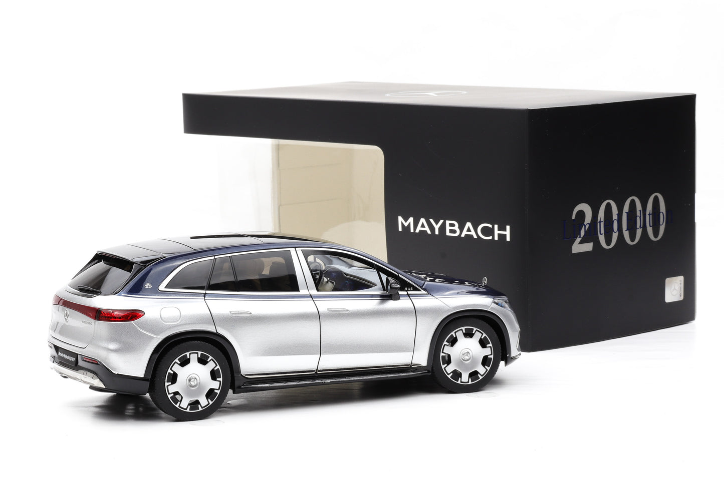 1:18 NZG Mercedes Maybach EQS 680 SUV nautic blue hightech silber Dealer