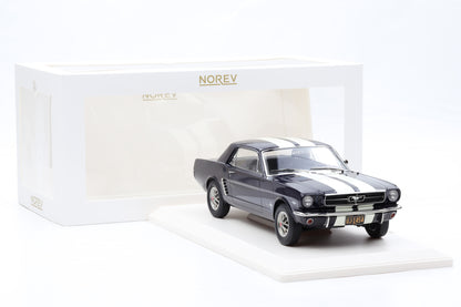 1:18 Norev Ford Mustang Hardtop Coupe 1965 Nightmist blue metallic 182805