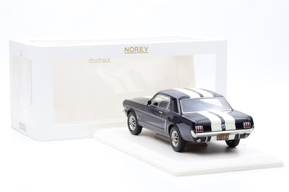 1:18 Norev Ford Mustang Hardtop Coupe 1965 Nightmist blue metallic 182805