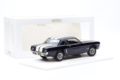 1:18 Norev Ford Mustang Hardtop Coupe 1965 Nightmist blue metallic 182805
