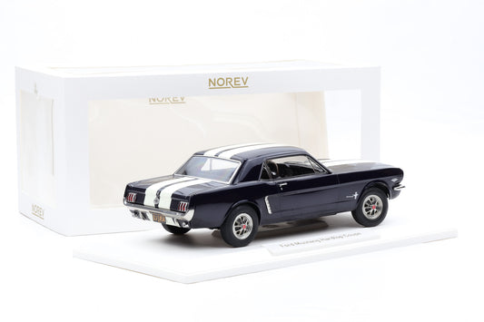 1:18 Norev Ford Mustang Hardtop Coupe 1965 Nightmist blue metallic 182805