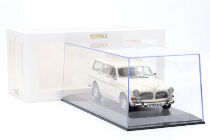 1:18 Norev Volvo Amazon Kombi Break 1968 pearl white + Vitrine 188750