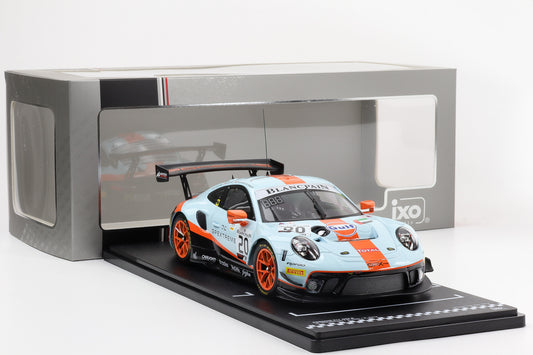 1:18 Porsche 911 GT3 R #20 Sieger 24h Spa 2019 Gulf Christensen Lietz Estre IXO